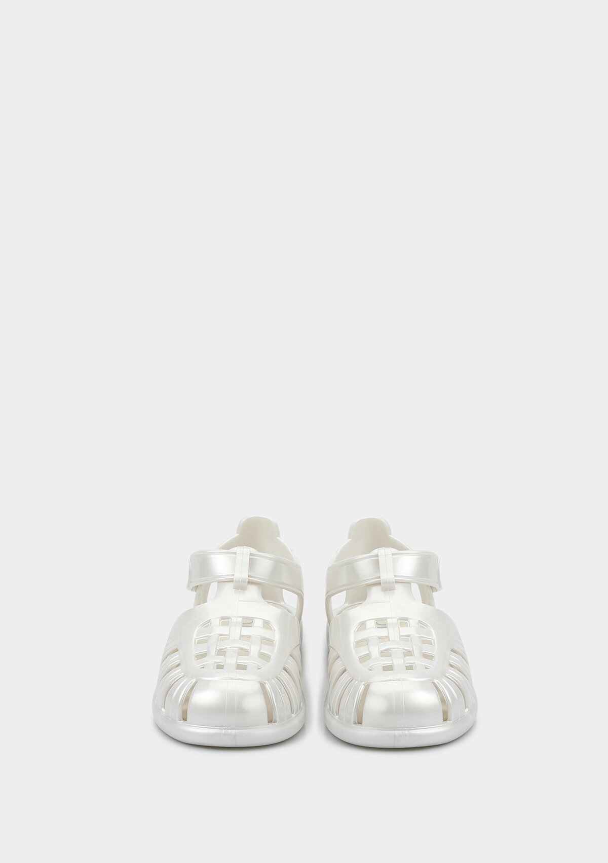 Ekru Kız Çocuk Düz Sandalet