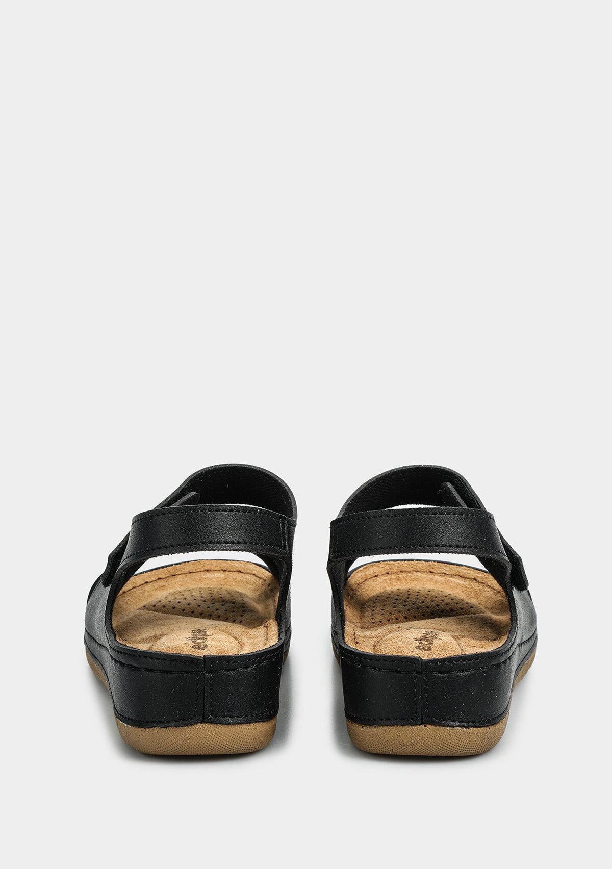 Siyah Kadın Düz Sandalet