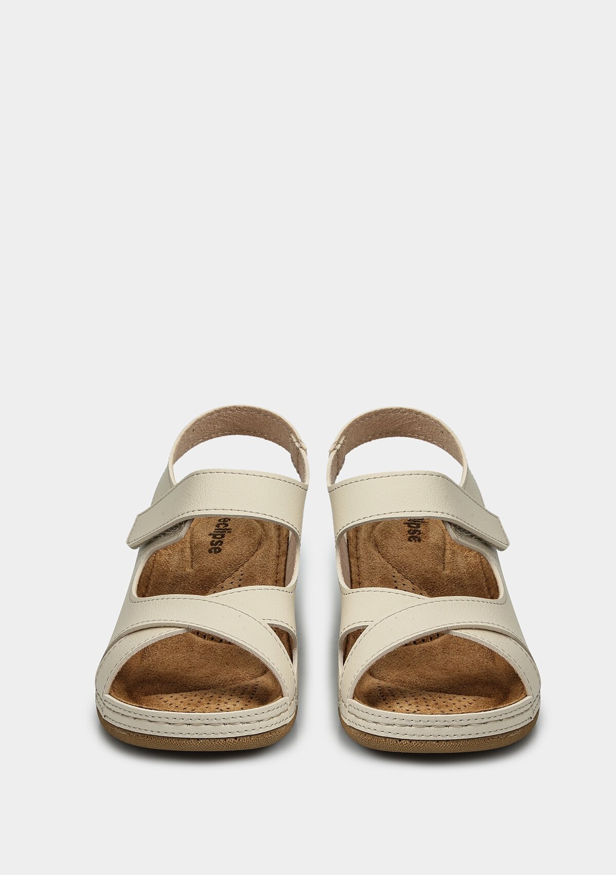 Bej Kadın Düz Sandalet