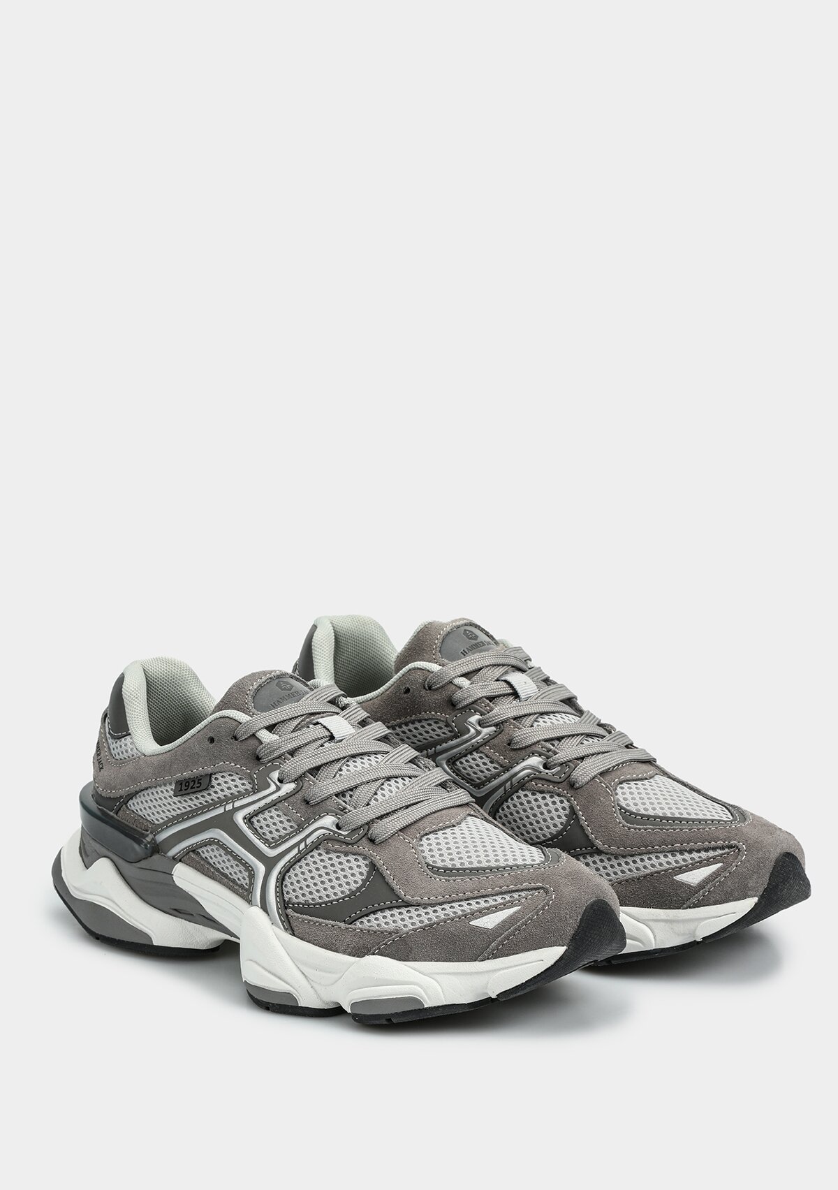 Rene Gri Deri Erkek Sneaker