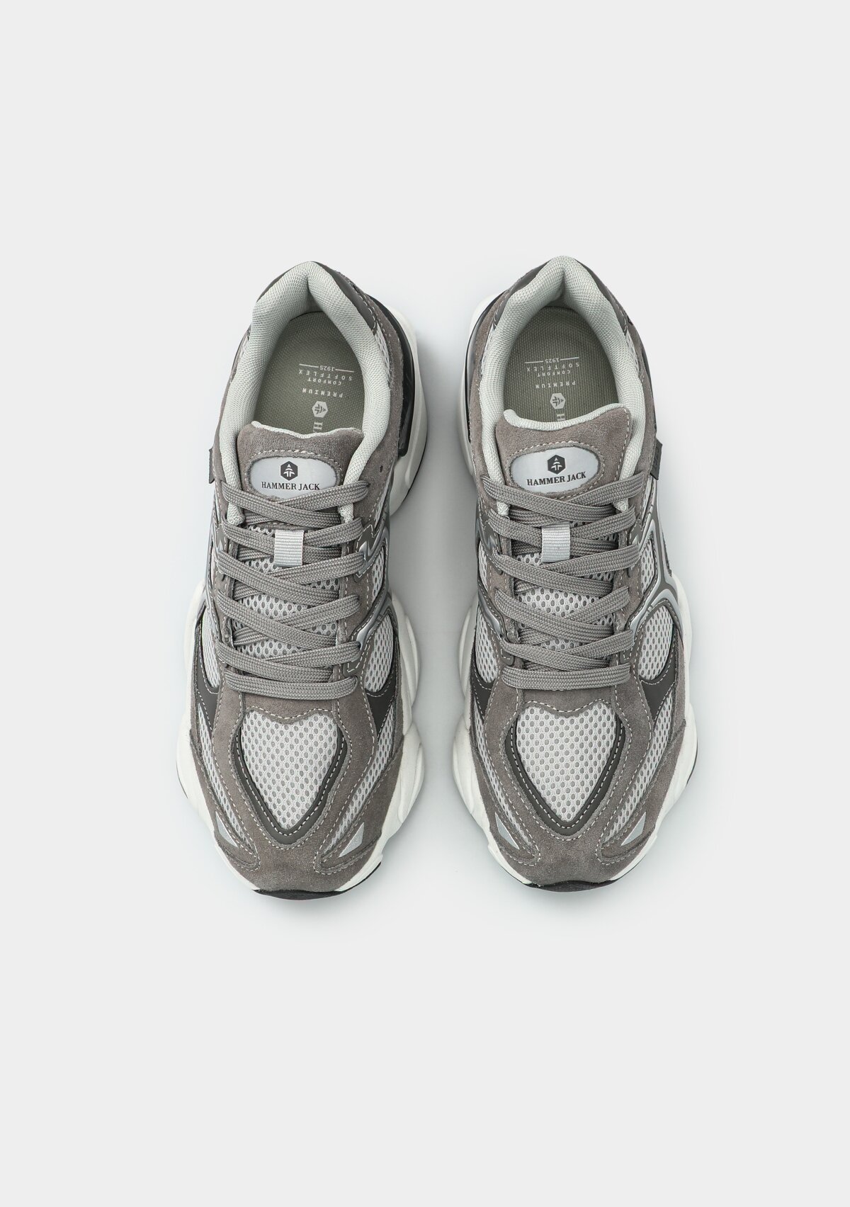 Rene Gri Deri Erkek Sneaker