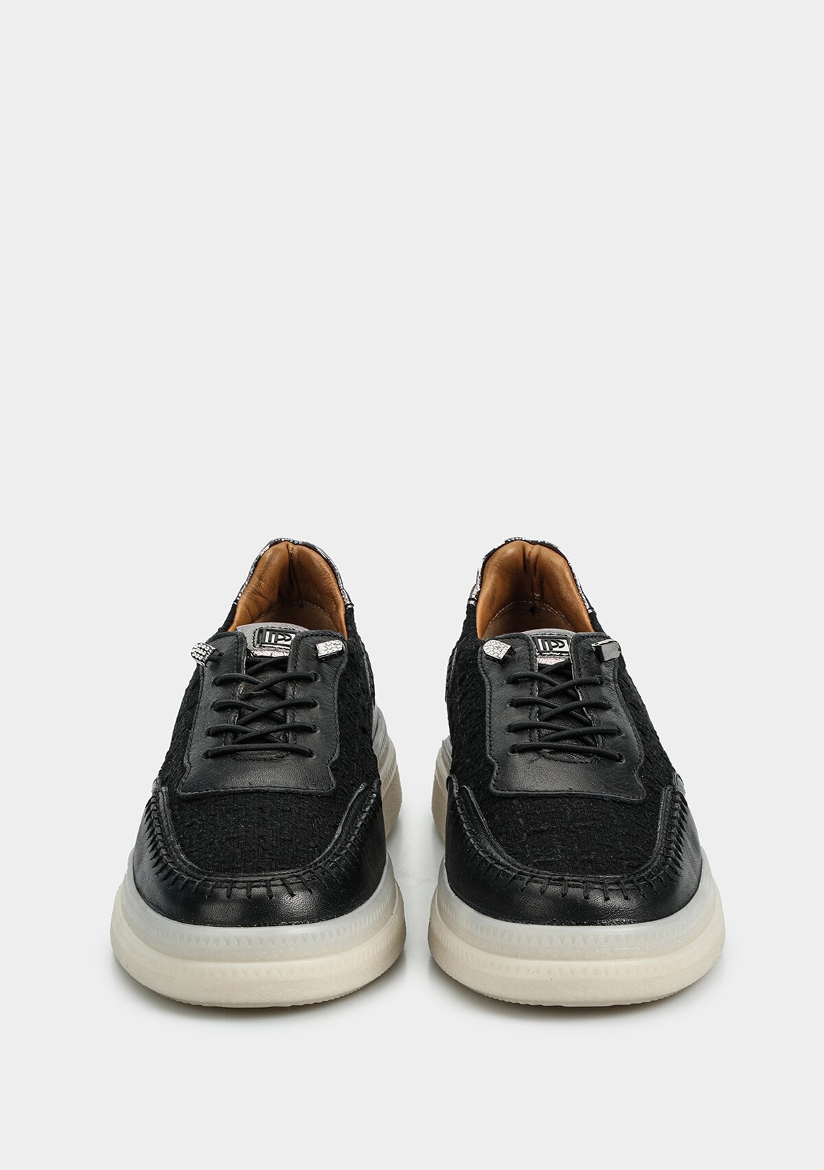 Siyah Deri Kadın Sneaker