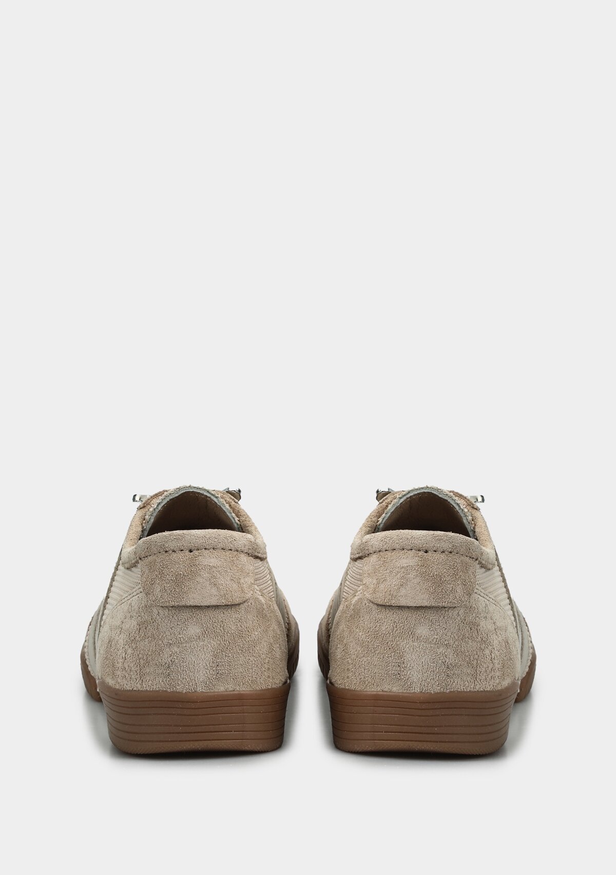 Bej Deri Kadın Sneaker