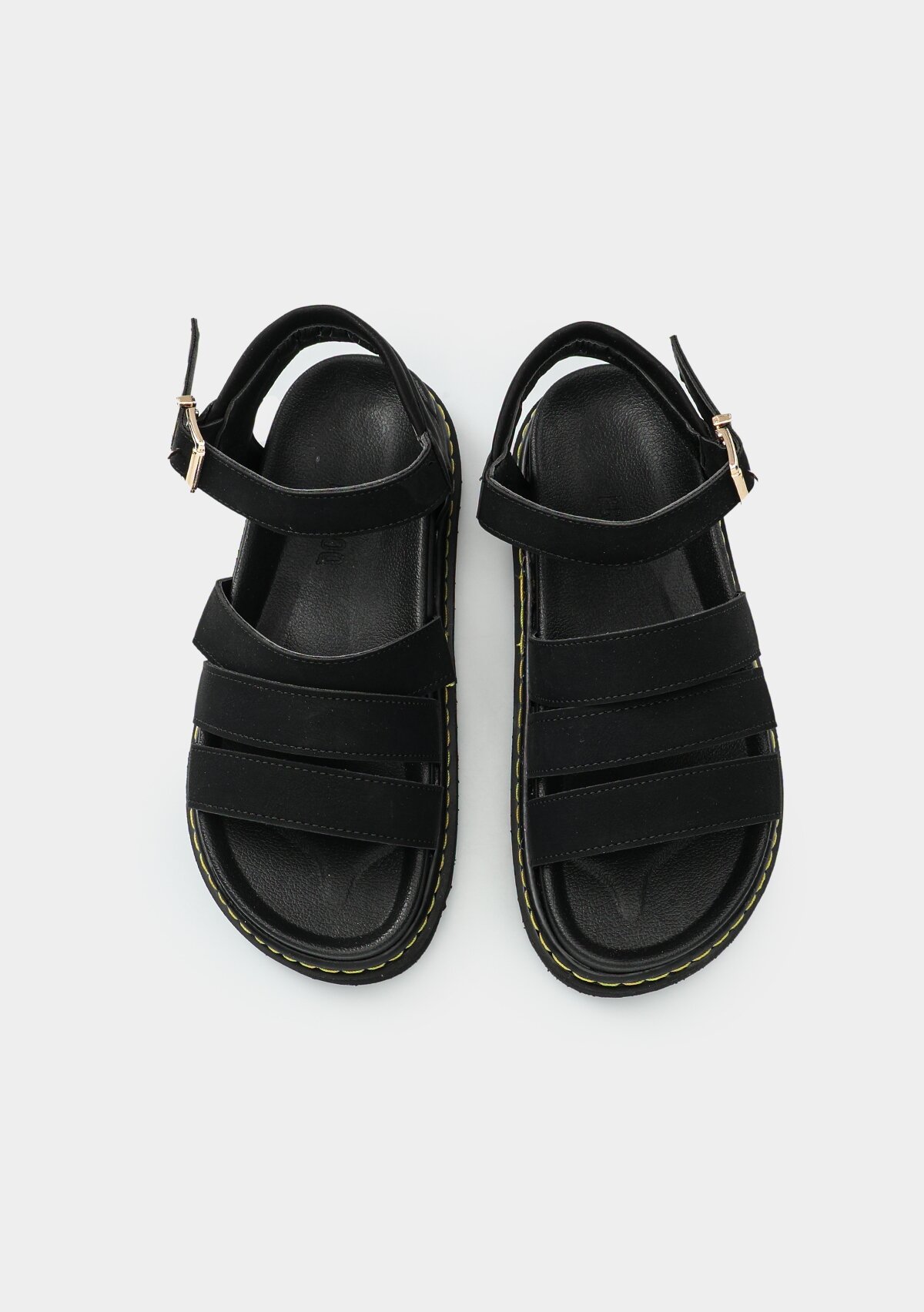 Siyah Kadın Düz Sandalet