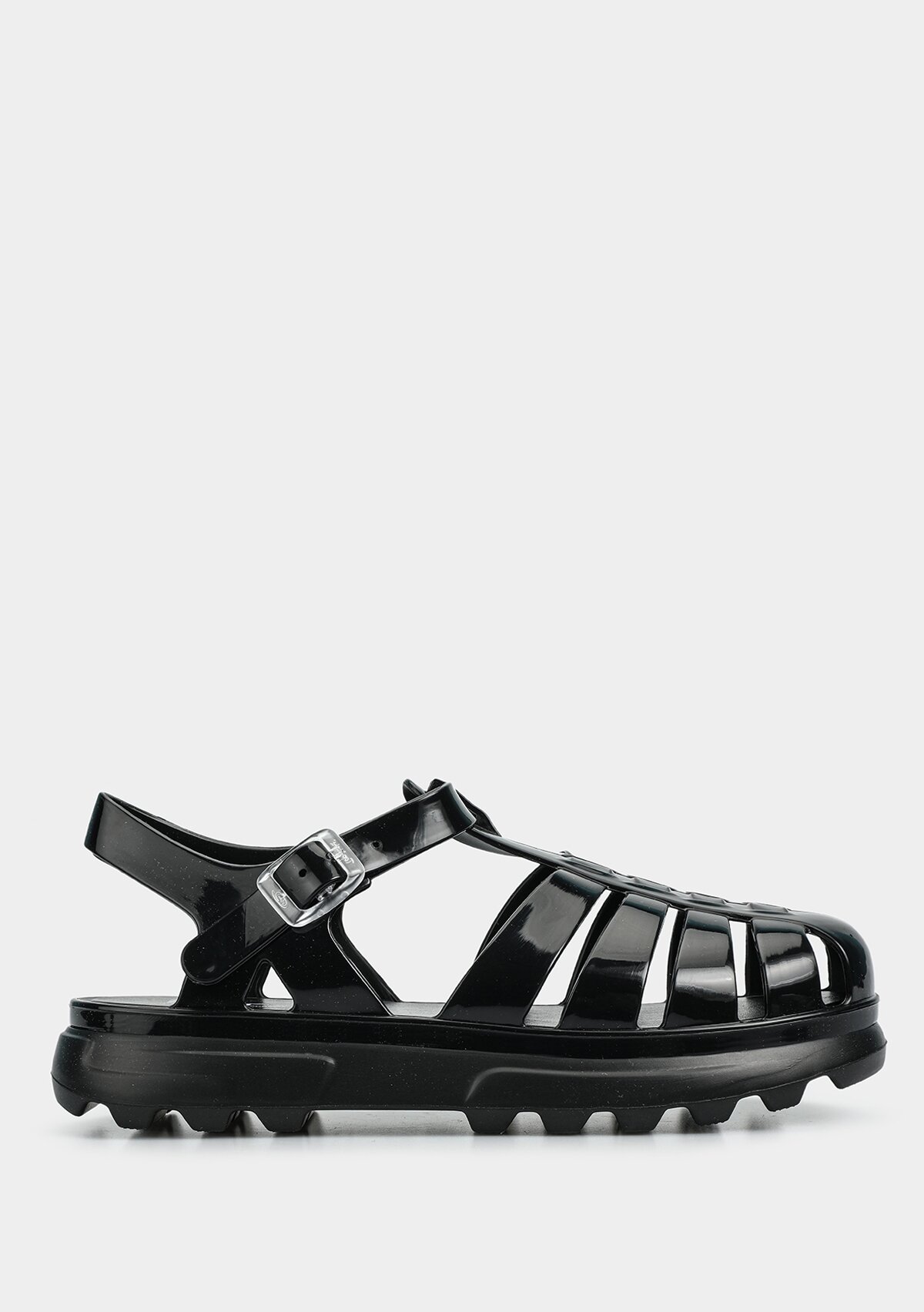 Siyah Kadın Düz Sandalet