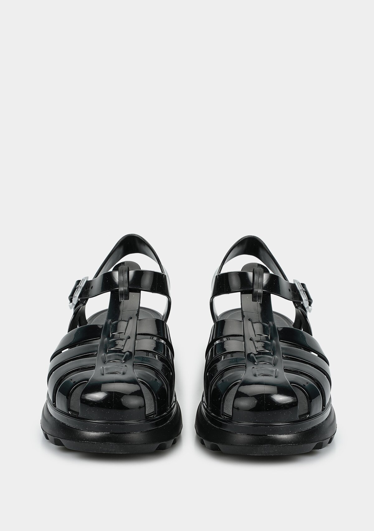 Siyah Kadın Düz Sandalet