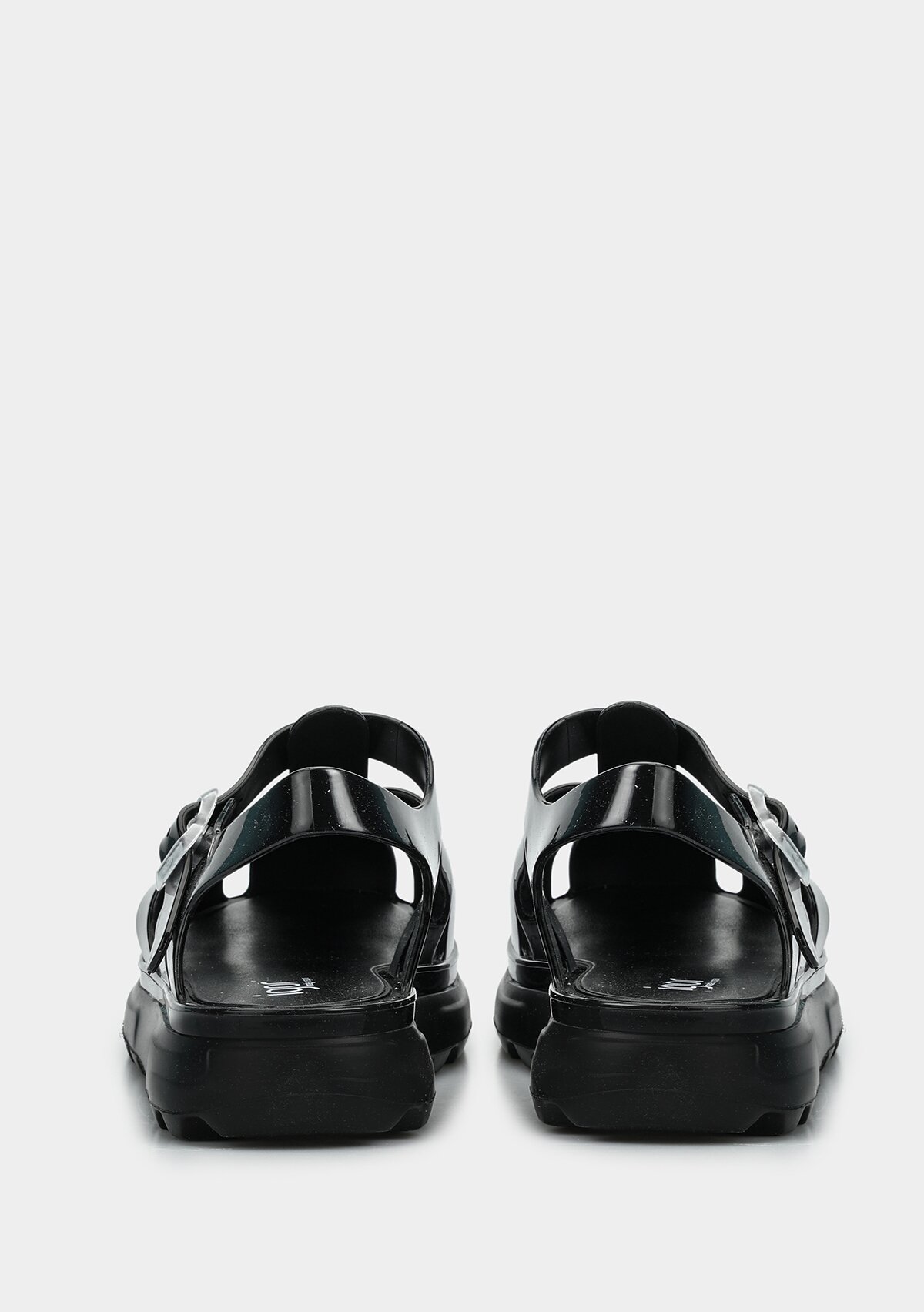 Siyah Kadın Düz Sandalet