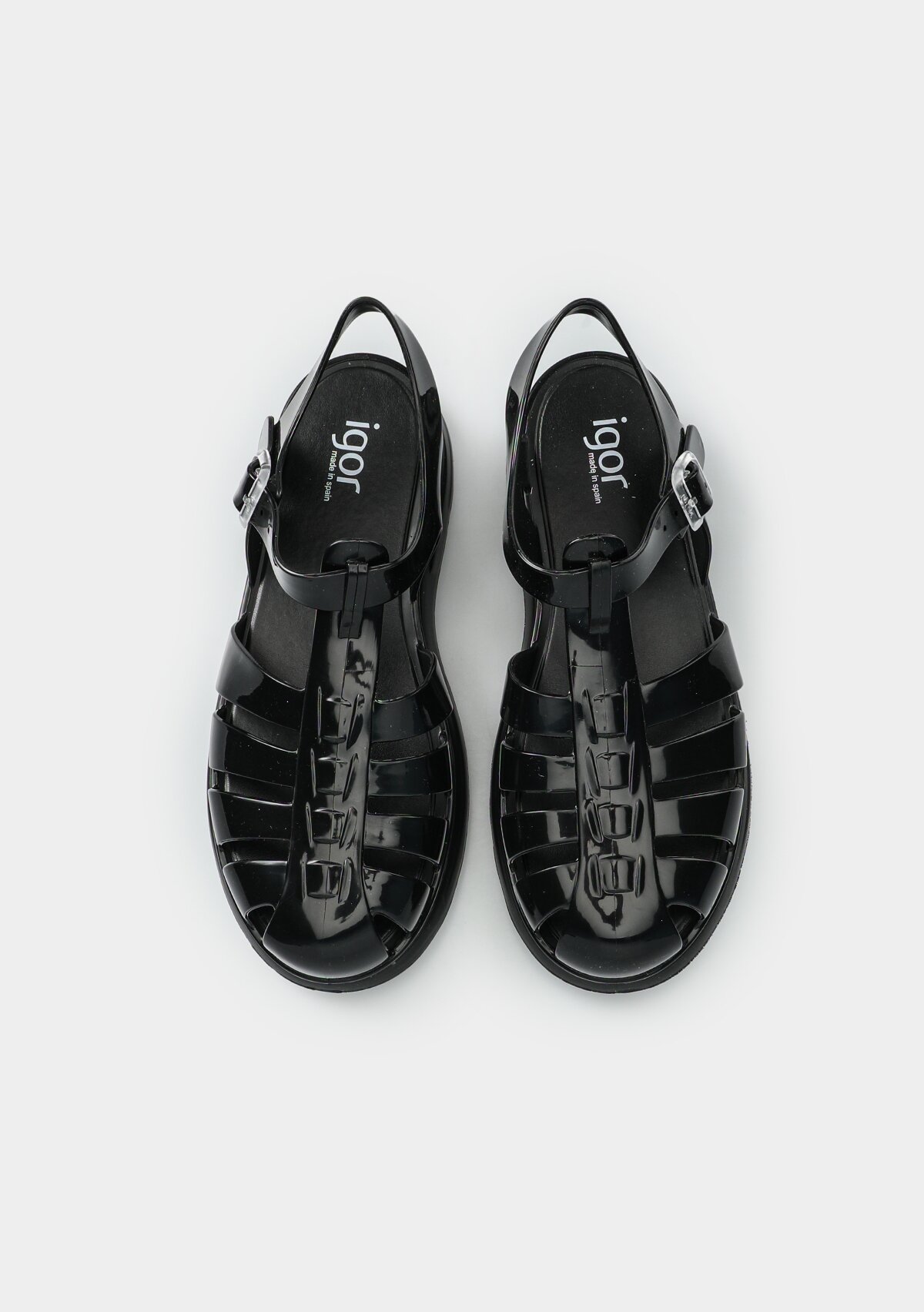 Siyah Kadın Düz Sandalet