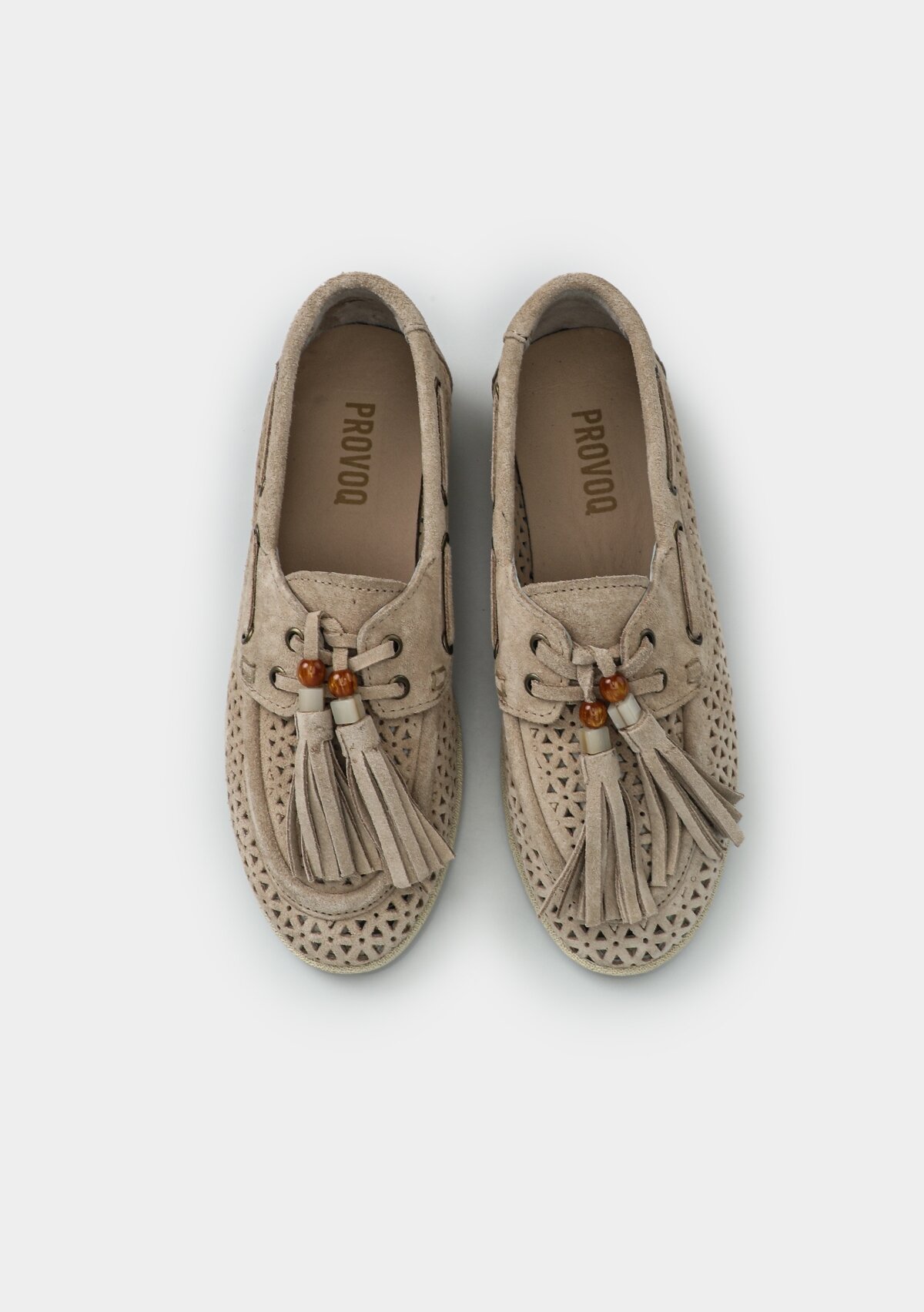 Bej Deri Kadın Ayakkabı