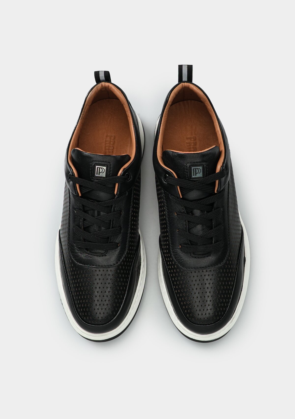 Siyah Deri Erkek Sneaker