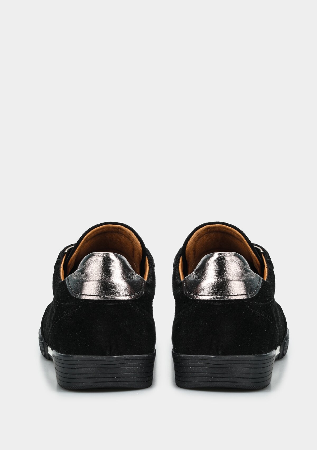 Siyah Deri Kadın Sneaker