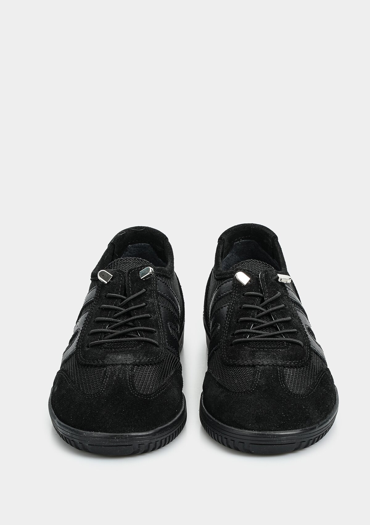 Siyah Deri Kadın Sneaker