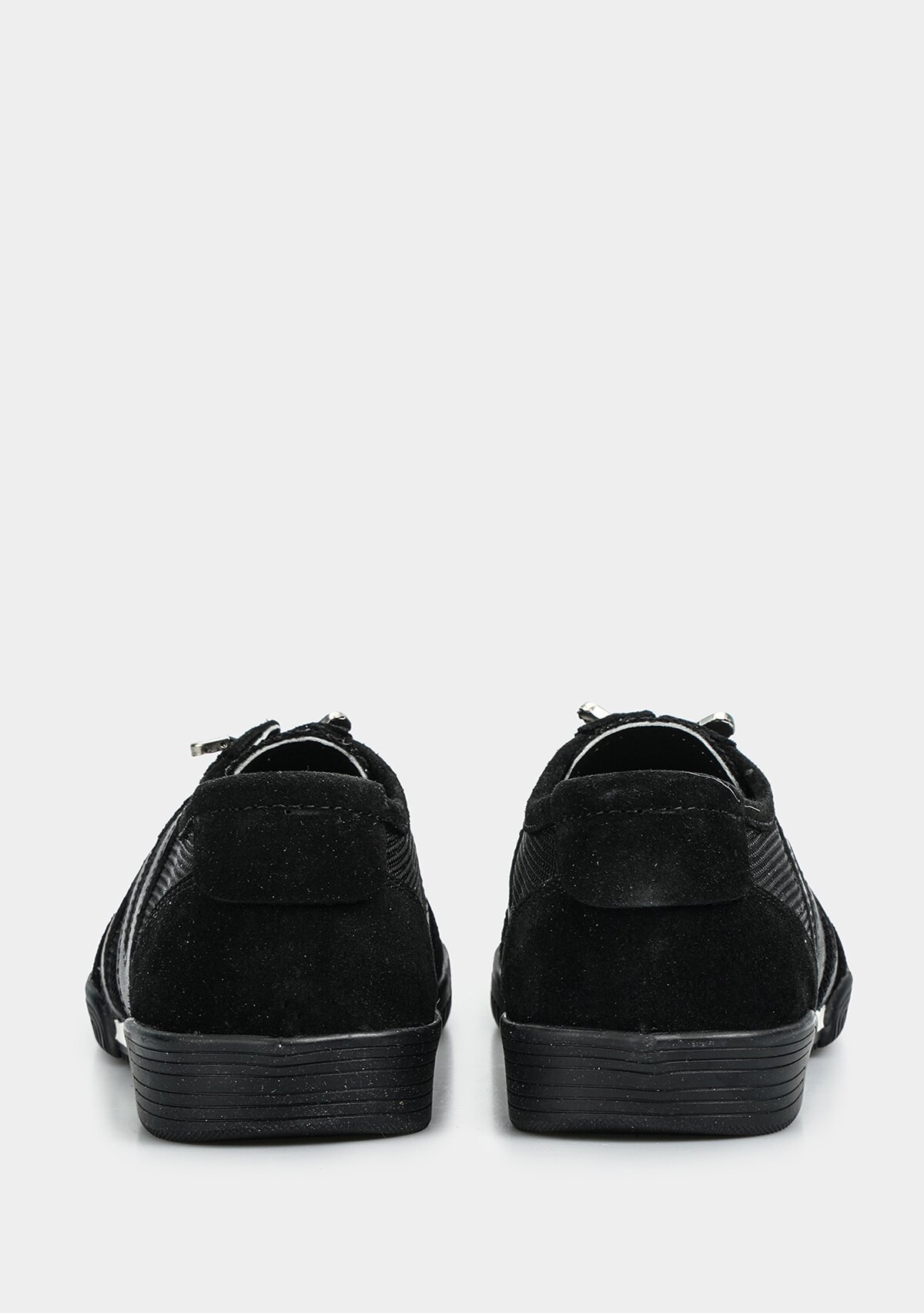 Siyah Deri Kadın Sneaker