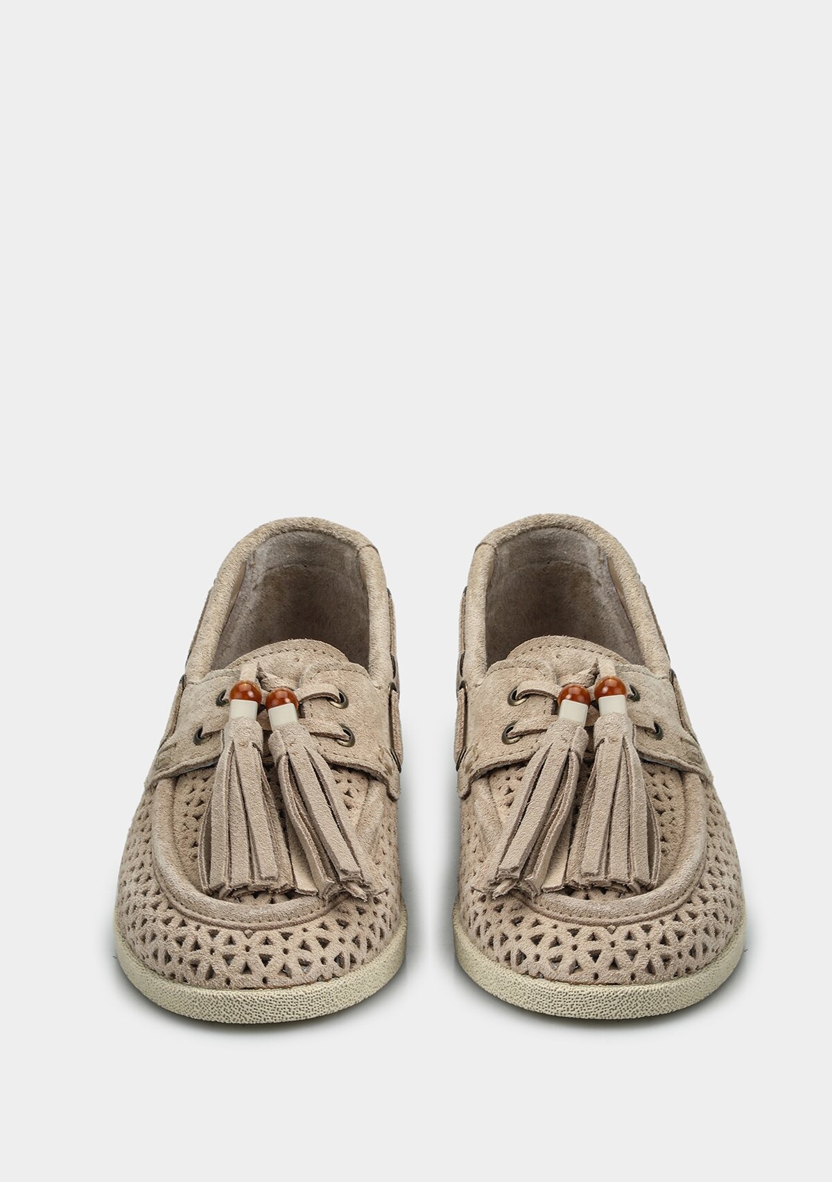 Bej Deri Kadın Ayakkabı