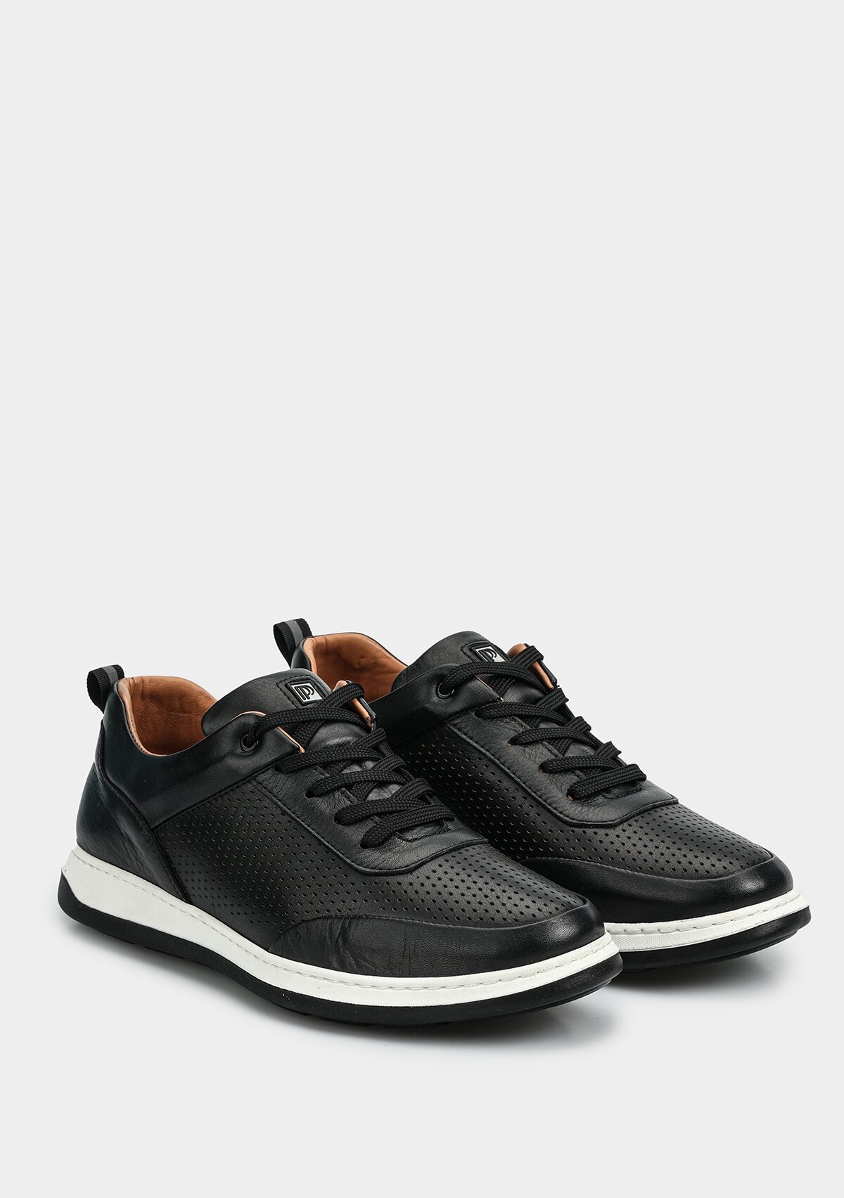 Siyah Deri Erkek Sneaker