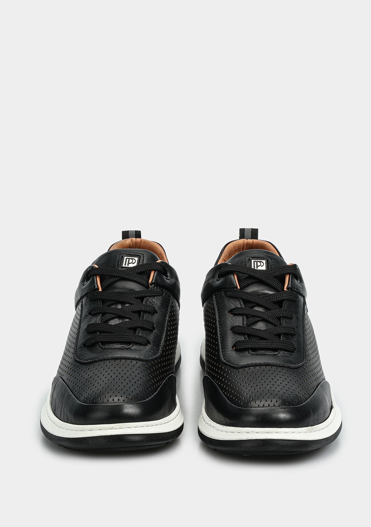 Siyah Deri Erkek Sneaker