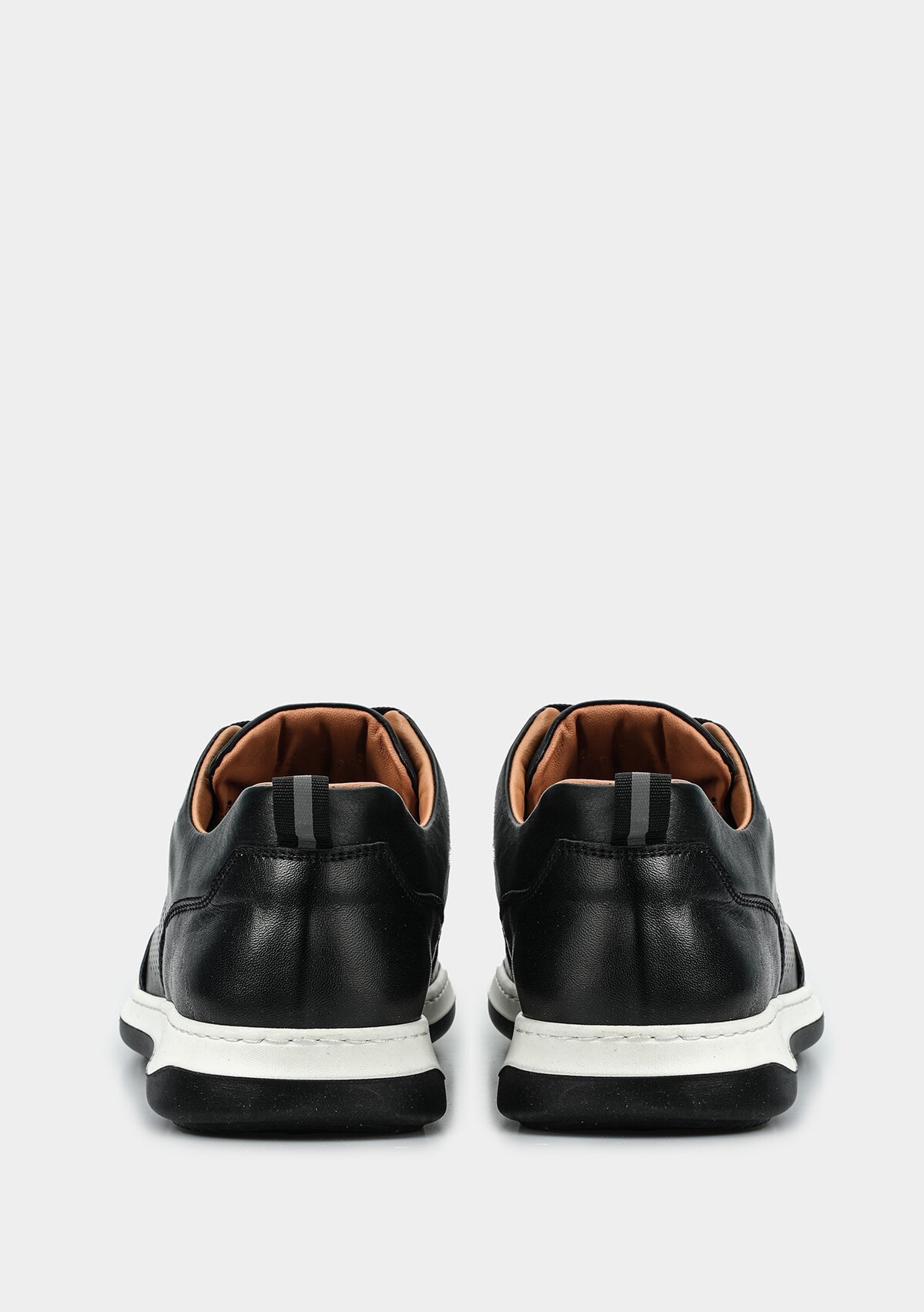 Siyah Deri Erkek Sneaker