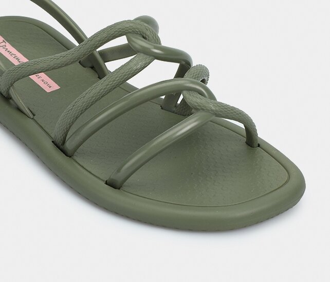 Yeşil Kadın Düz Sandalet