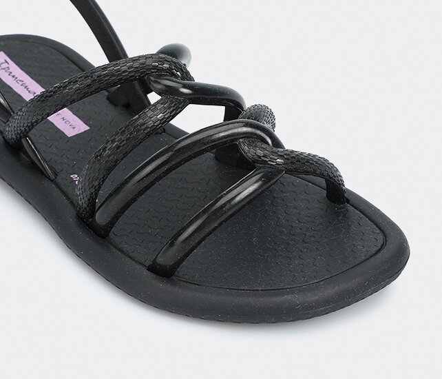 Siyah Kız Çocuk Düz Sandalet