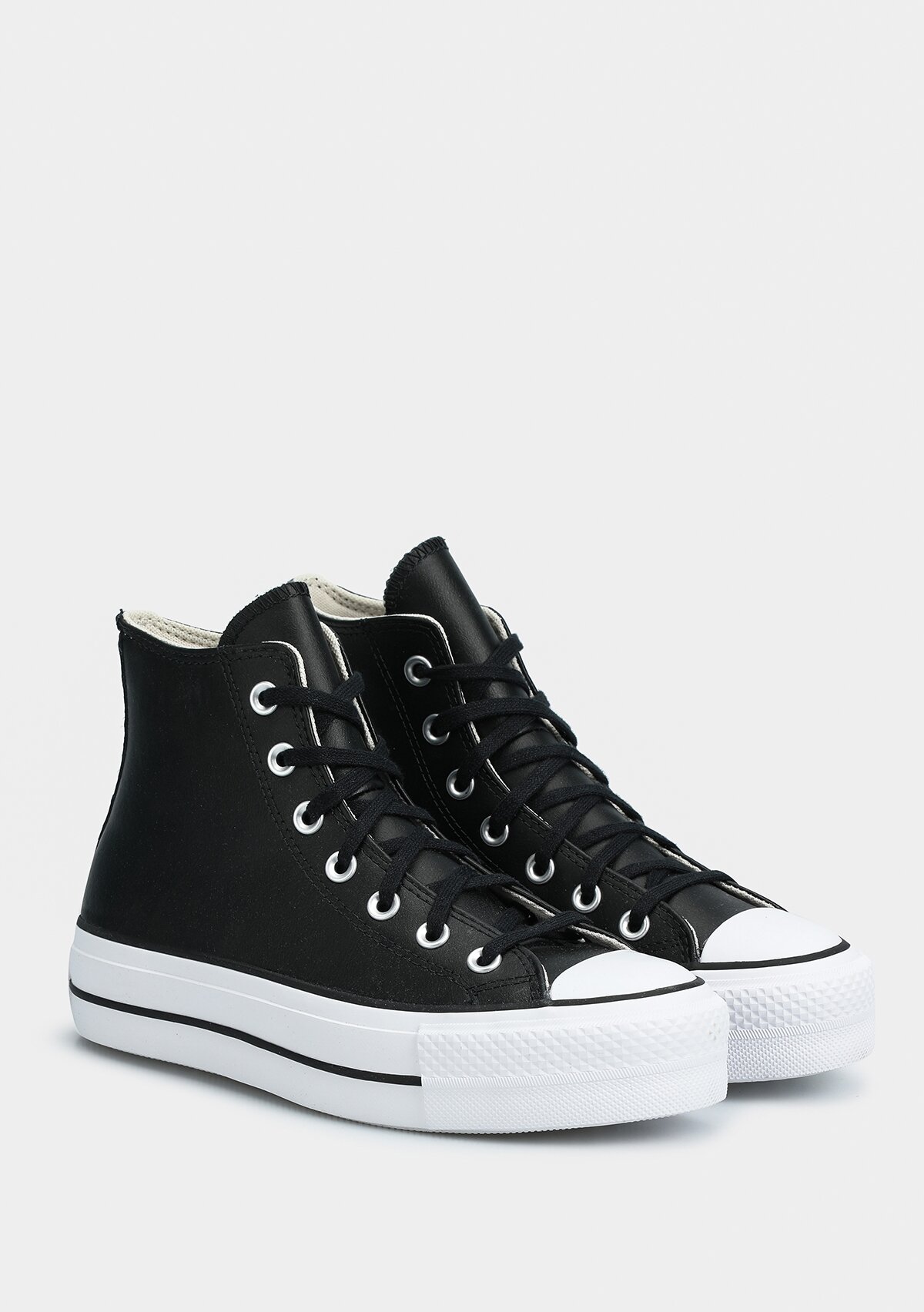 Chuck Taylor All Star Leather Platform Siyah Kadın Sneaker 561675C