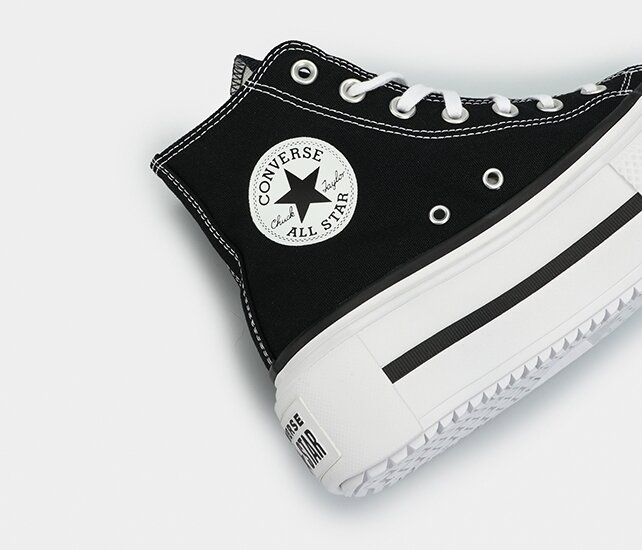 Chuck Taylor All Star Lıft Double Stack Siyah Kadın Sneaker A12975C 