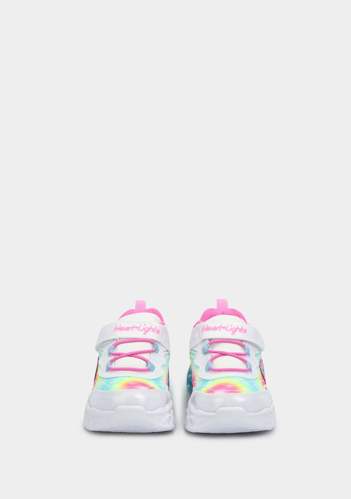 Flutter Heart Lights Groovy Swirl Beyaz Kız Çocuk Sneaker 303253Nwmlt