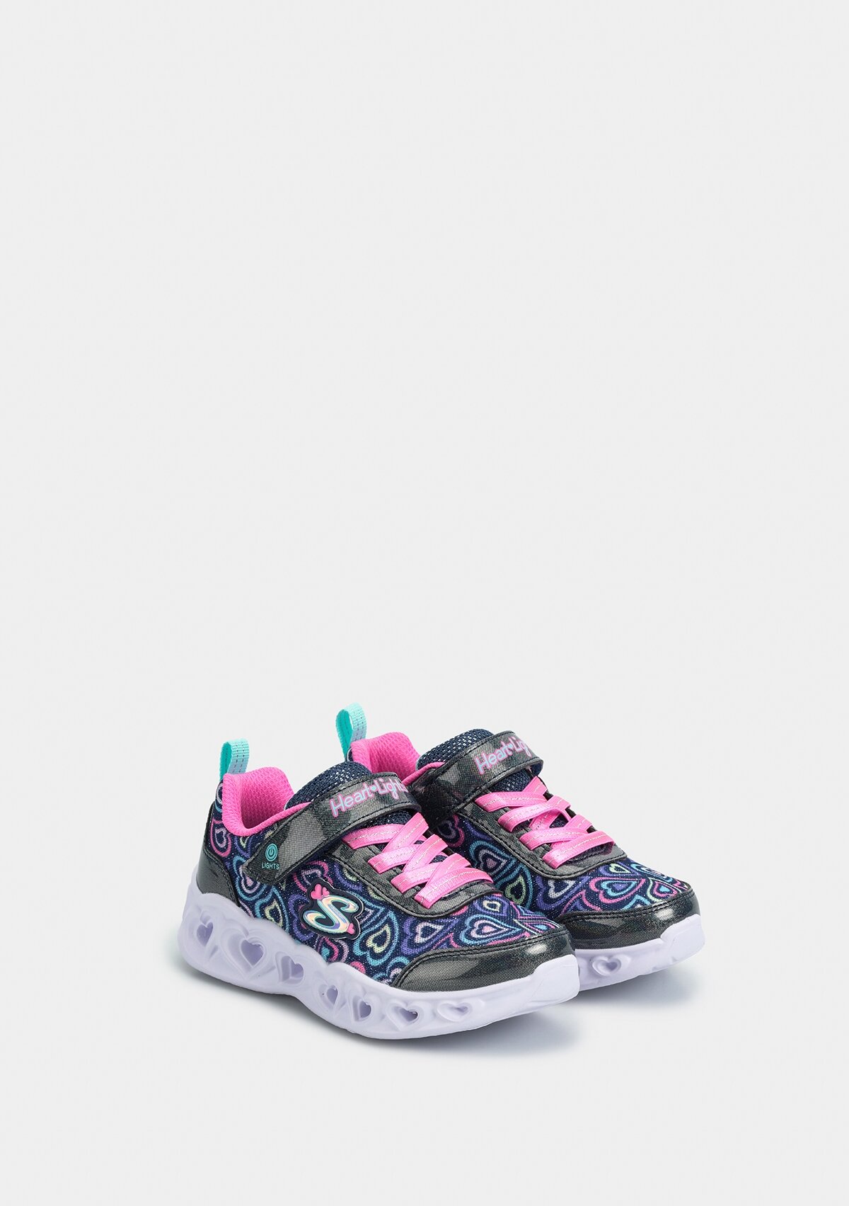 Heart Lights Boogie Love Lacivert Kız Çocuk Sneaker 303257Lnvmt