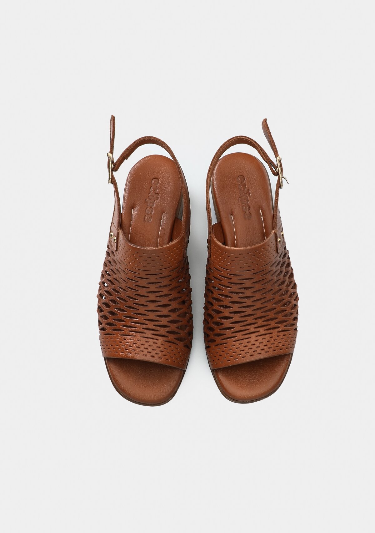 Taba Deri Kadın Düz Sandalet