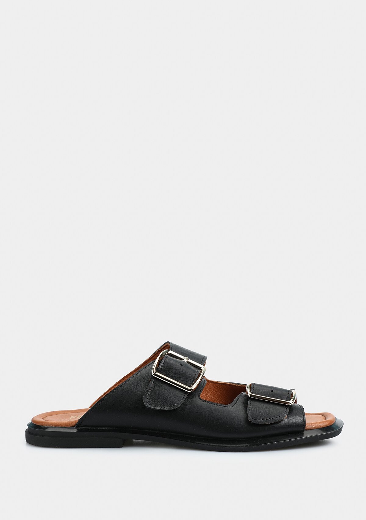 Siyah Deri Kadın Terlik