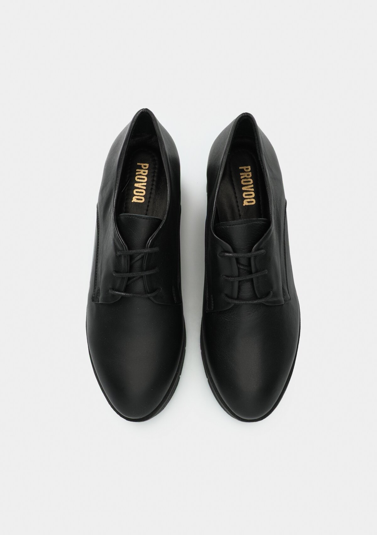 Siyah Deri Kadın Ayakkabı