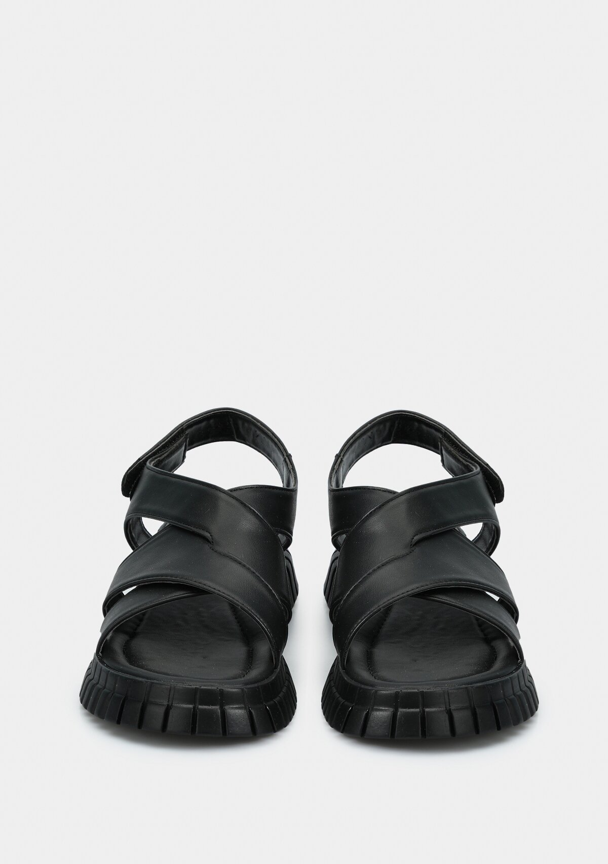 Siyah Kadın Düz Sandalet