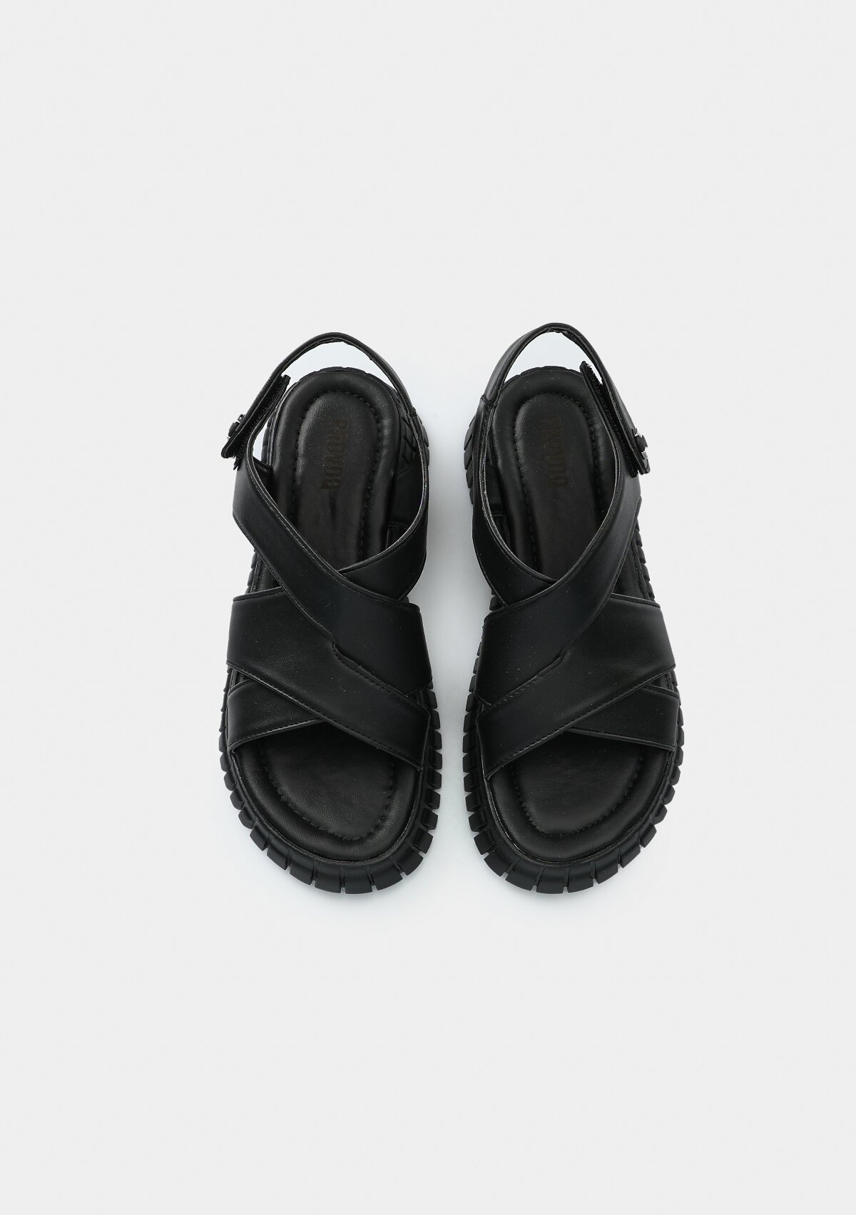 Siyah Kadın Düz Sandalet