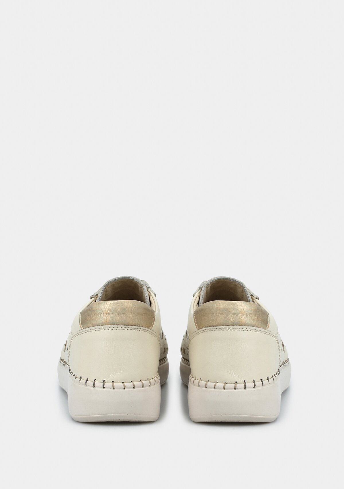 Bej Deri Kadın Ayakkabı