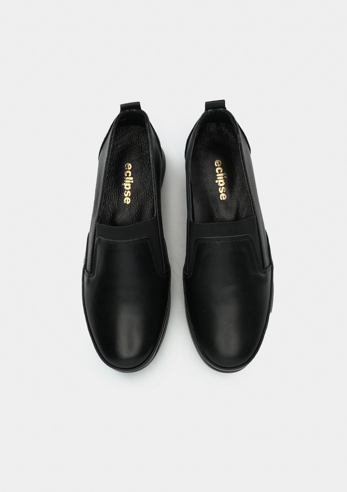 Siyah Deri Kadın Ayakkabı