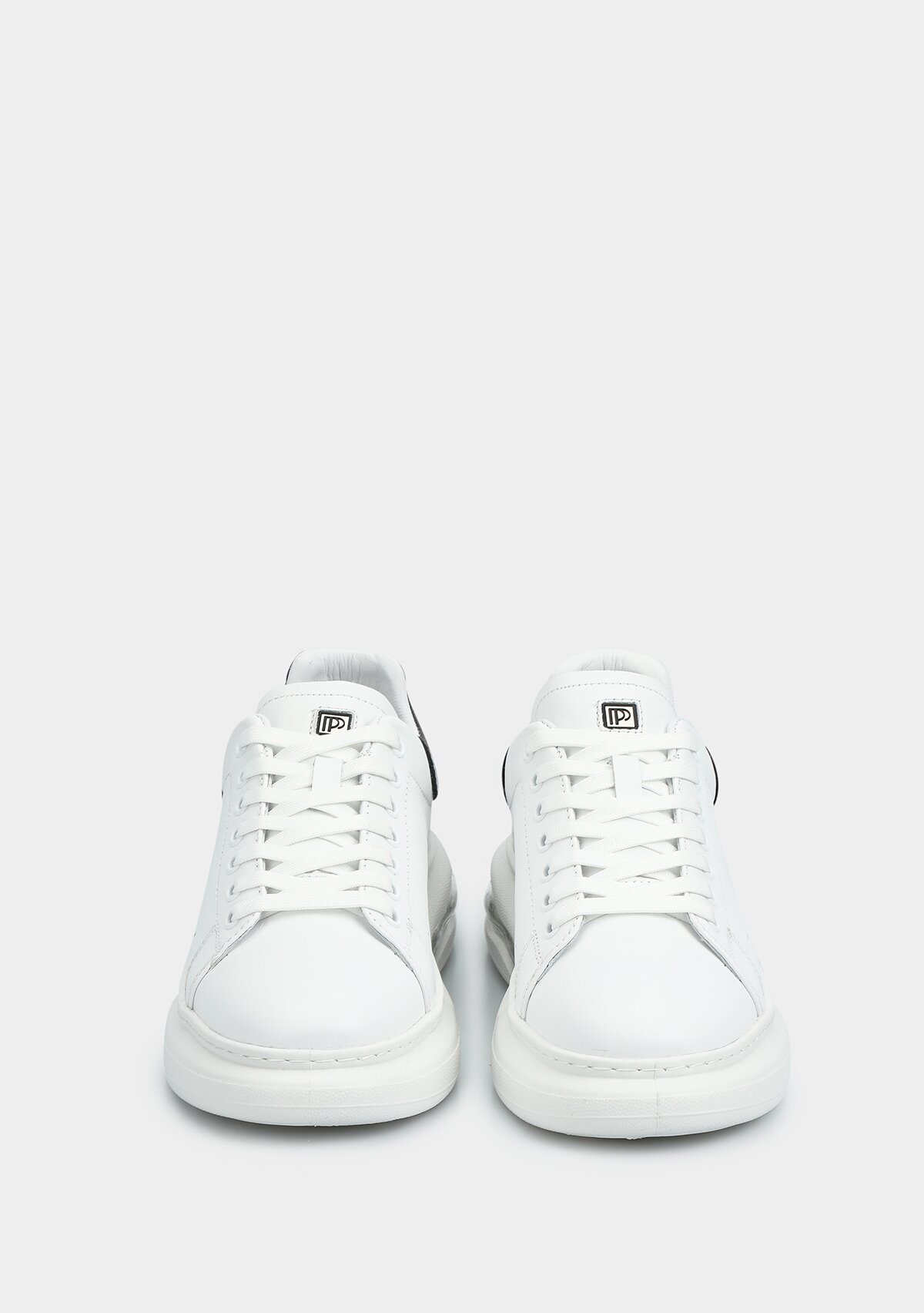 Platin Deri Kadın Sneaker