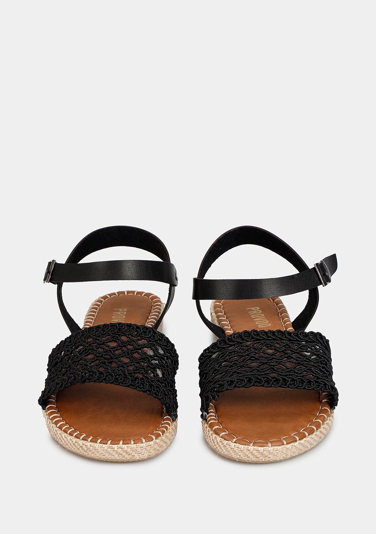 Siyah Kadın Düz Sandalet