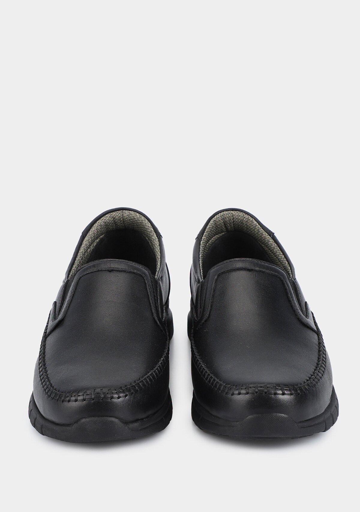 Siyah Deri Kadın Ayakkabı