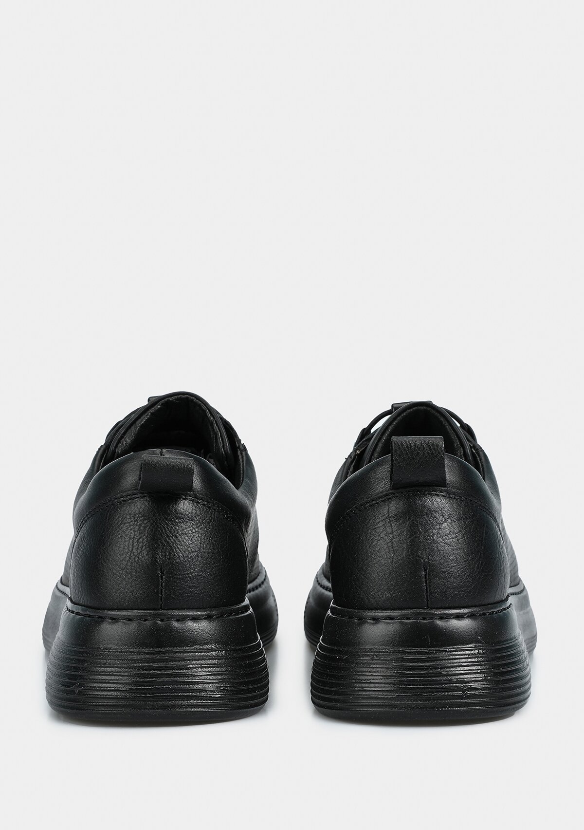 Siyah Deri Kadın Sneaker