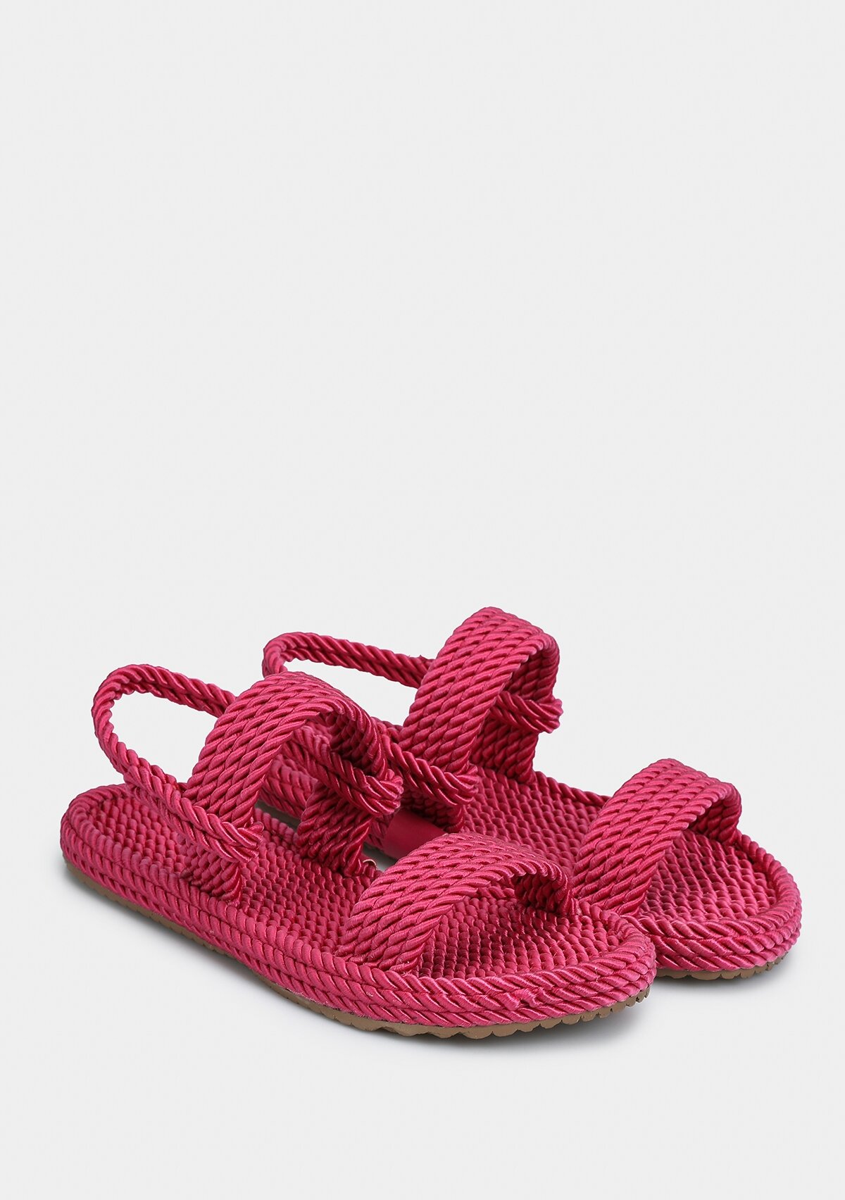 Fuşya Kadın Düz Sandalet
