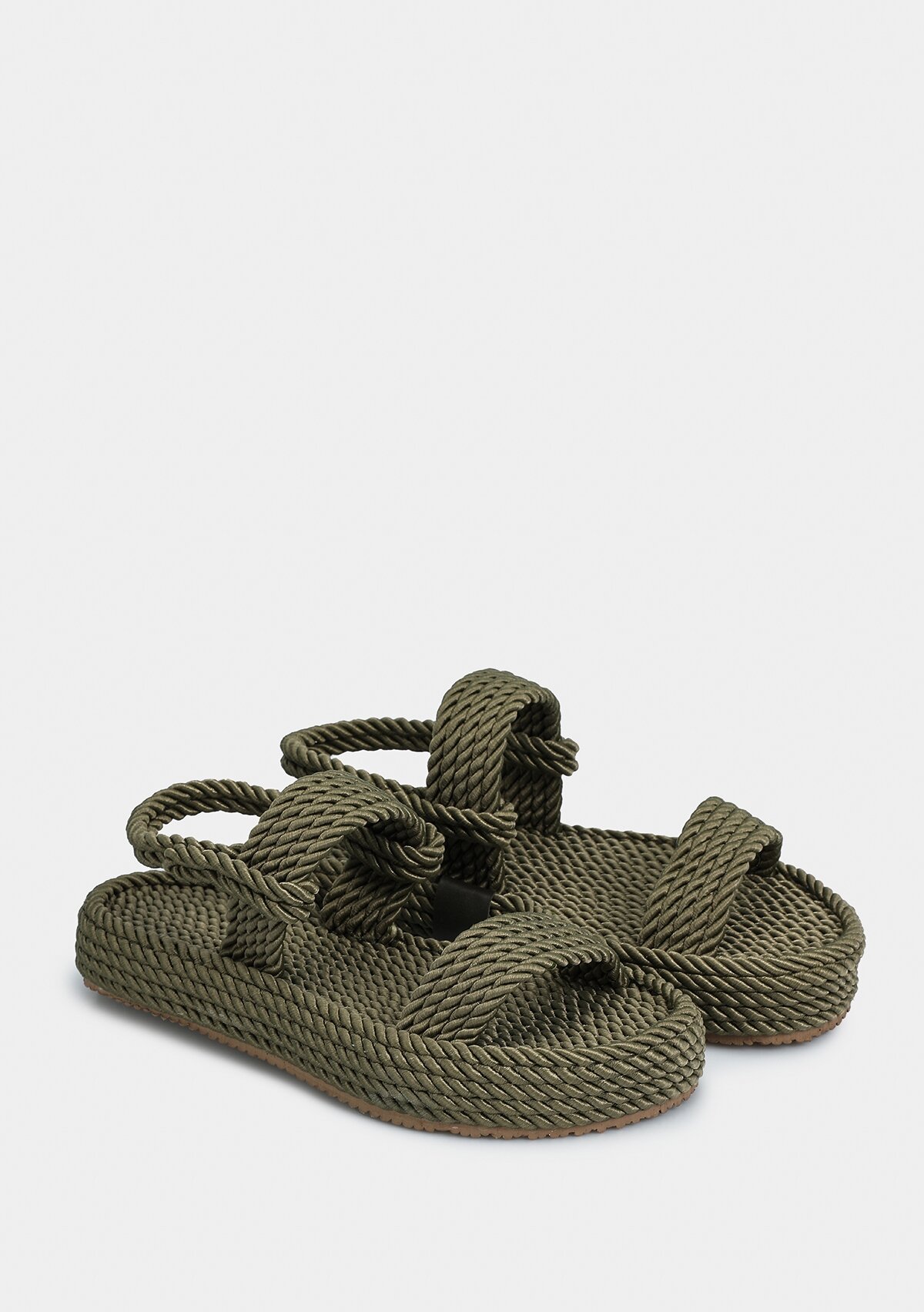 Haki Kadın Düz Sandalet