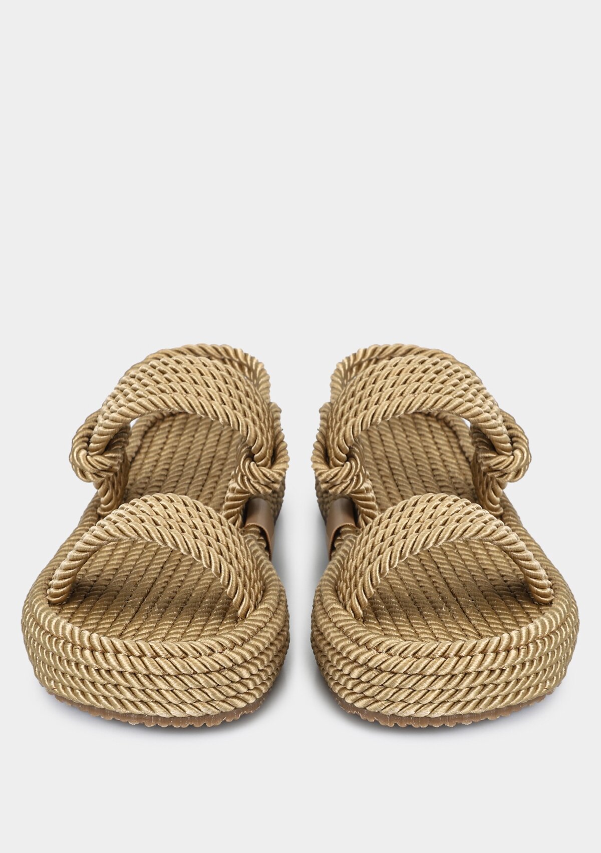 Bej Kadın Düz Sandalet