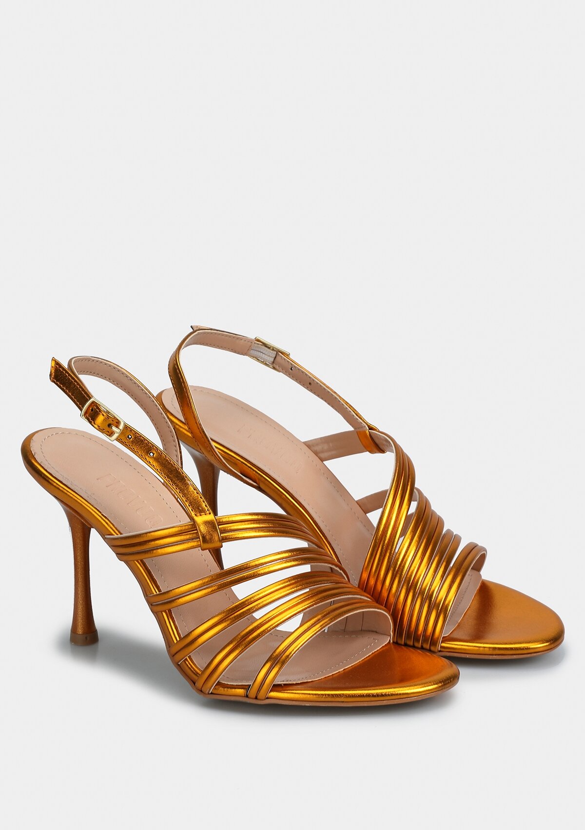 Turuncu Kadın Topuklu Sandalet