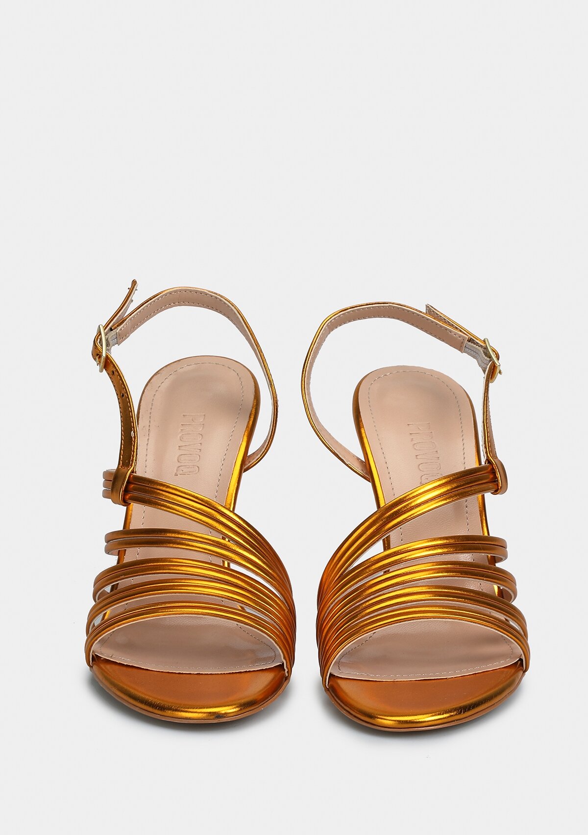 Turuncu Kadın Topuklu Sandalet