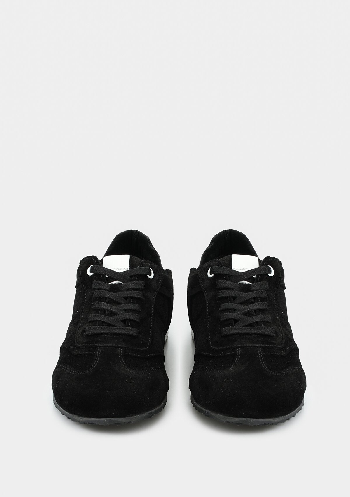 Siyah Deri Kadın Sneaker
