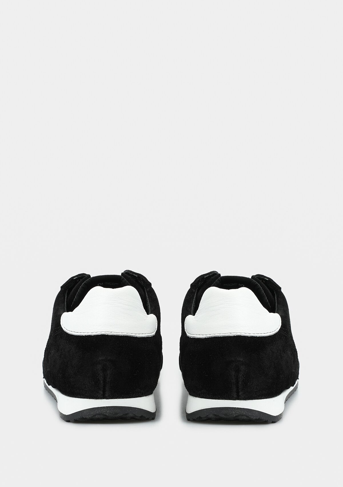 Siyah Deri Kadın Sneaker