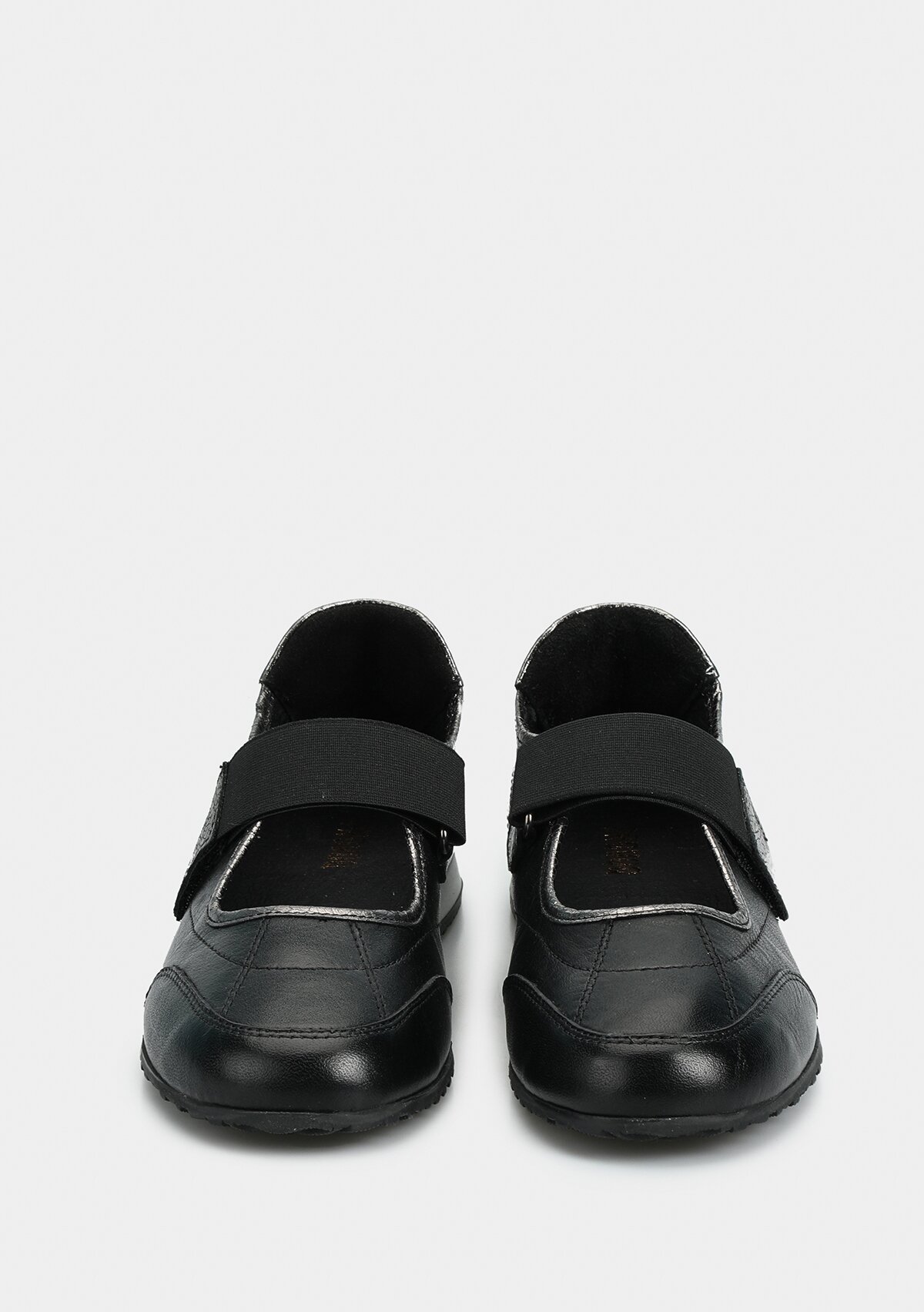 Siyah Deri Kadın Sneaker