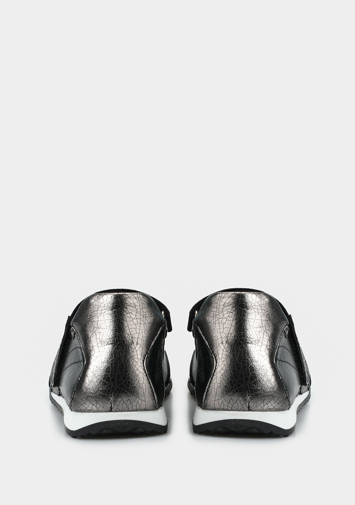 Siyah Deri Kadın Sneaker