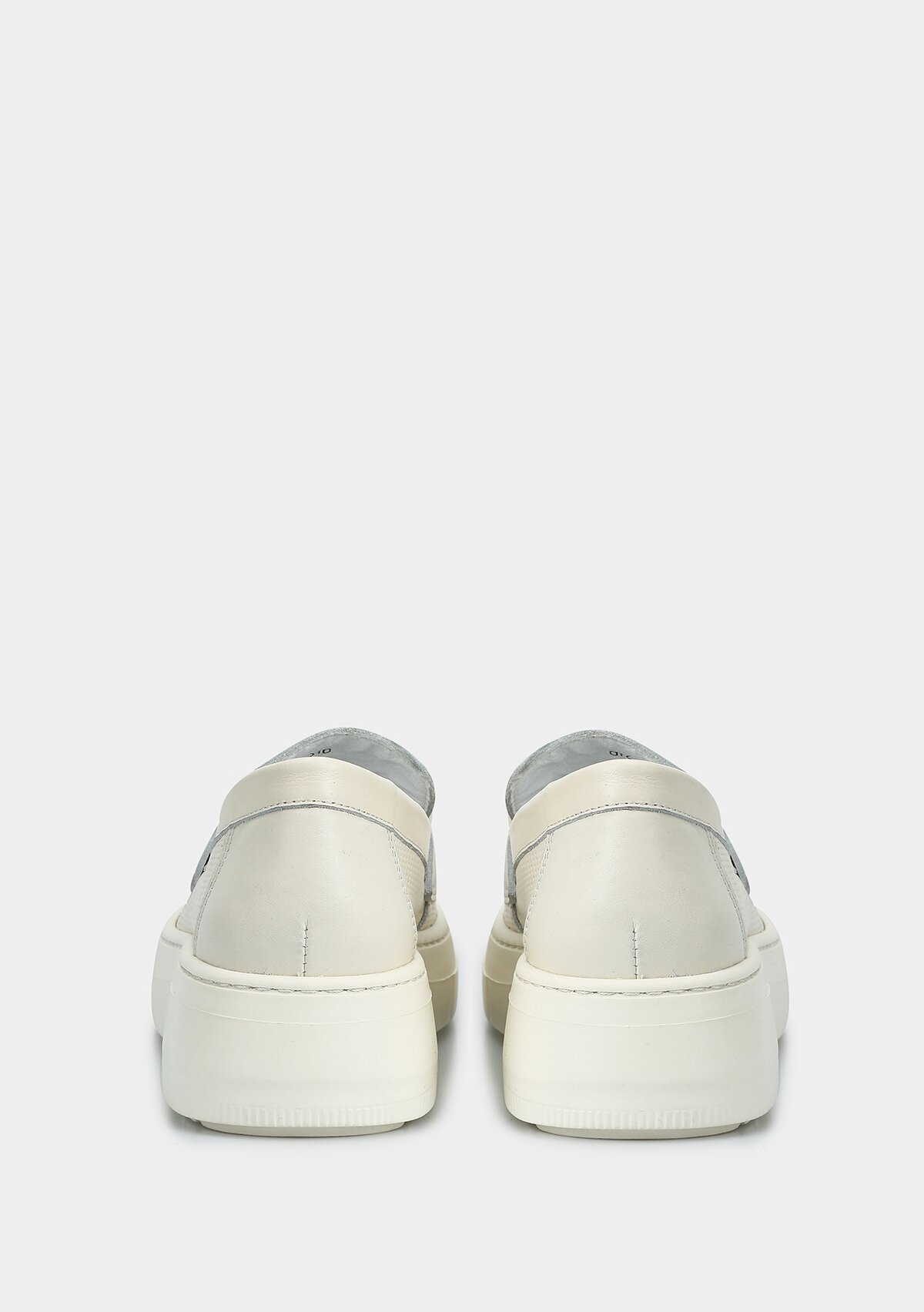 Ekru Deri Kadın Ayakkabı