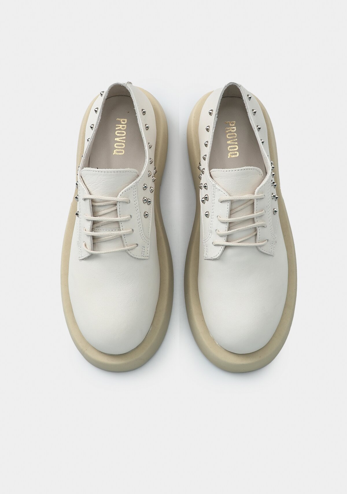 Ekru Deri Kadın Ayakkabı