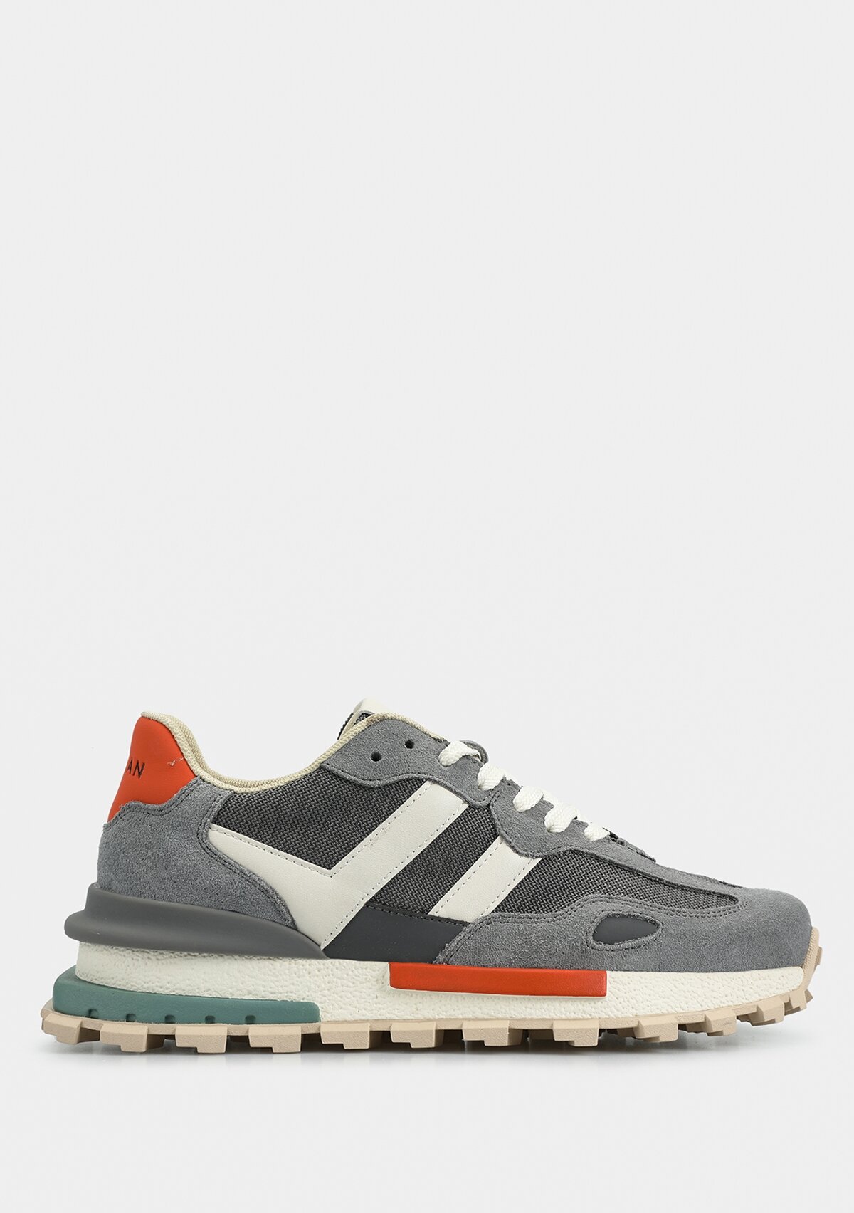 STELLA Gri Deri Kadın Sneaker